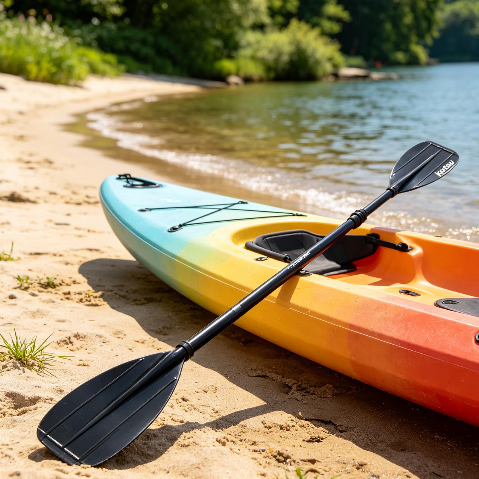 Fishing Kayak Paddle - Dayung Kayak Serat Karbon 2-Bagian, Ringan,