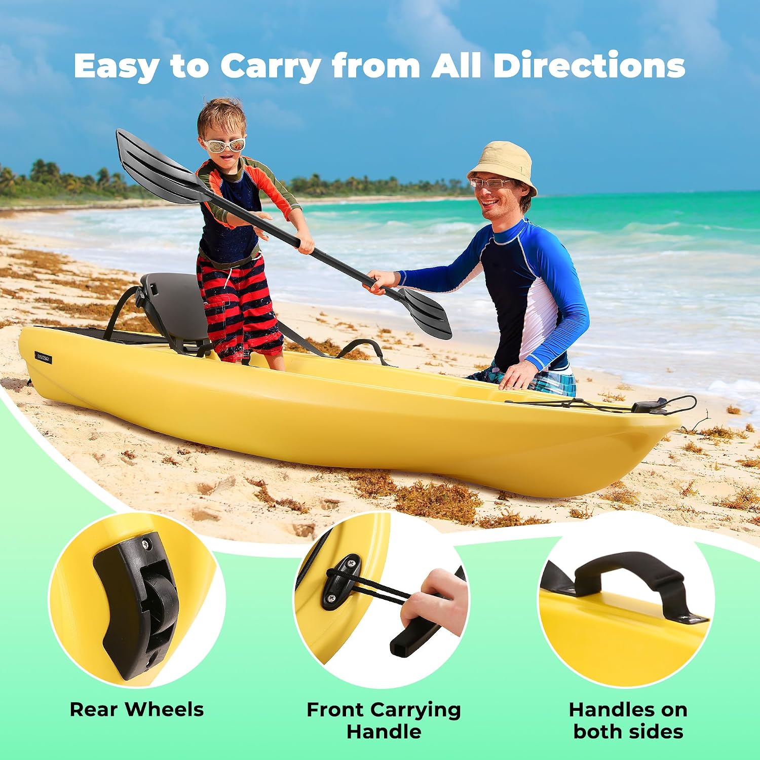 Kayak dengan Dayung 6,5 FT, Pe - Fishing Kayak Paddle ulasan dan harga