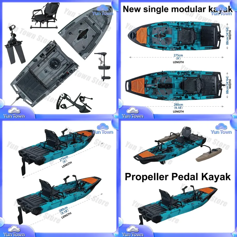 Kayak Modular 9.5ft Sit On Top - Fishing Kayak Pedal Drive ulasan dan harga